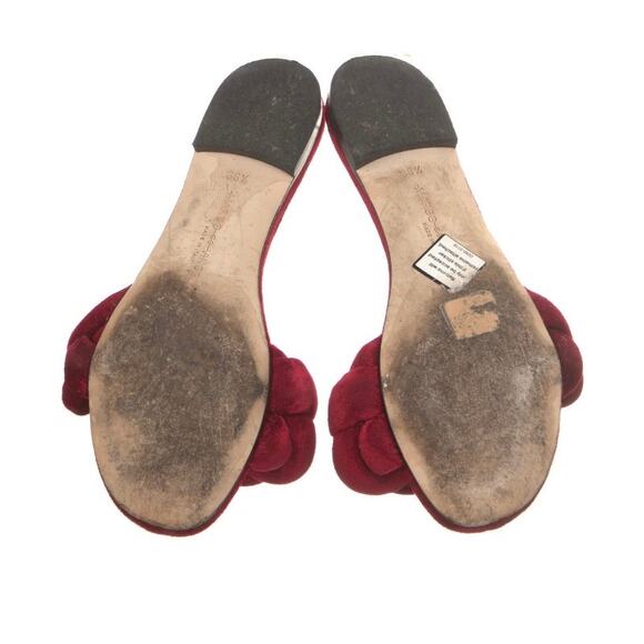 Marco de Vincenzo velvet burgundy braided slides - Picture 5 of 5